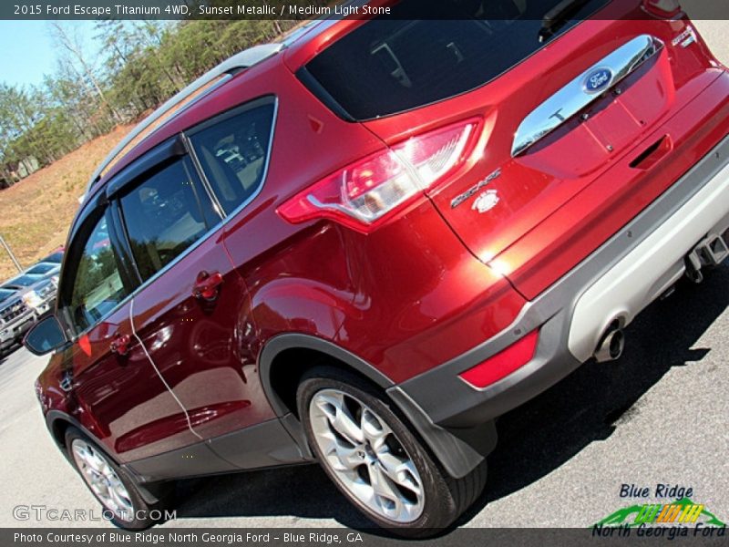 Sunset Metallic / Medium Light Stone 2015 Ford Escape Titanium 4WD