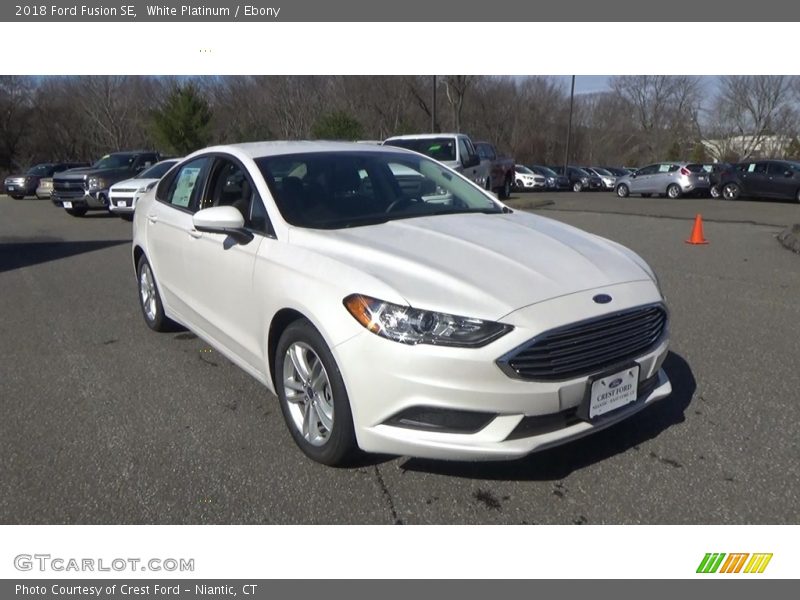 White Platinum / Ebony 2018 Ford Fusion SE