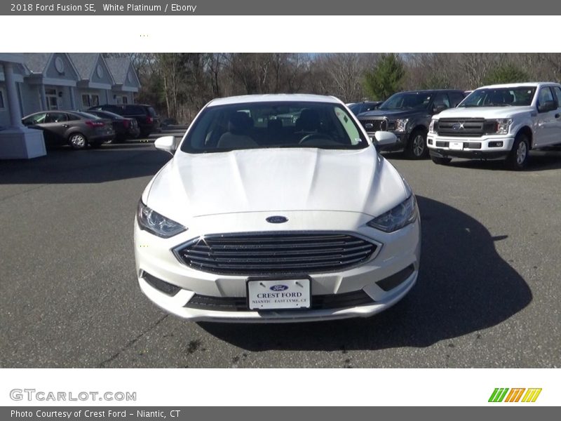 White Platinum / Ebony 2018 Ford Fusion SE