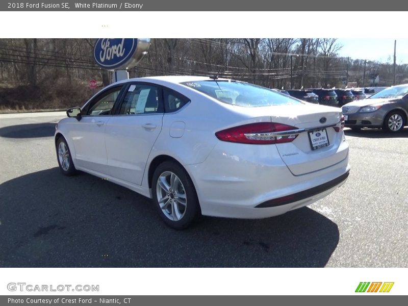 White Platinum / Ebony 2018 Ford Fusion SE