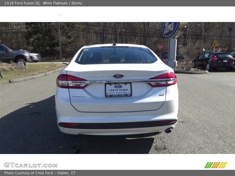 White Platinum / Ebony 2018 Ford Fusion SE