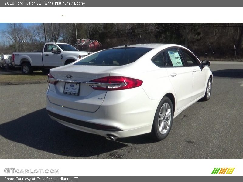 White Platinum / Ebony 2018 Ford Fusion SE