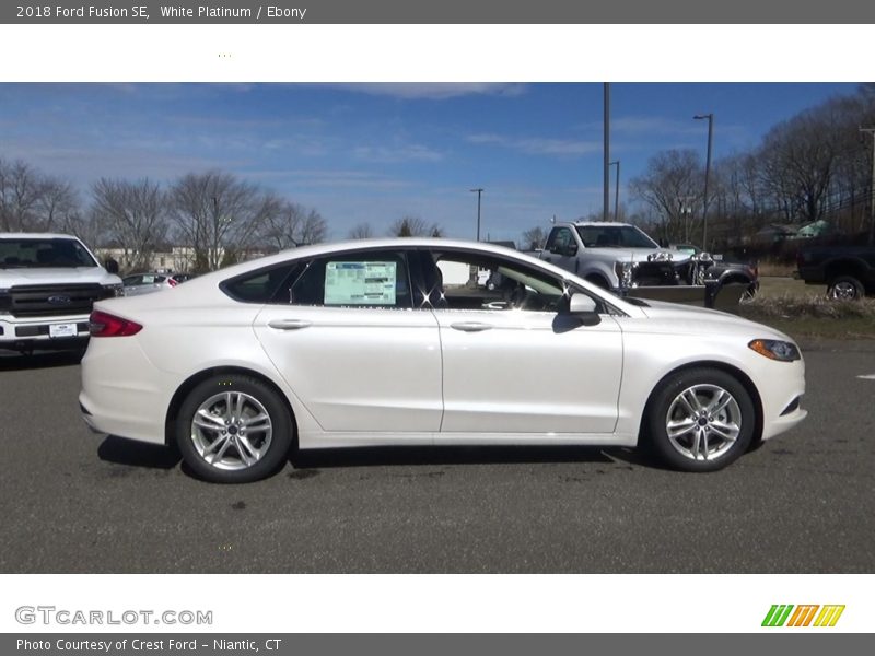 White Platinum / Ebony 2018 Ford Fusion SE