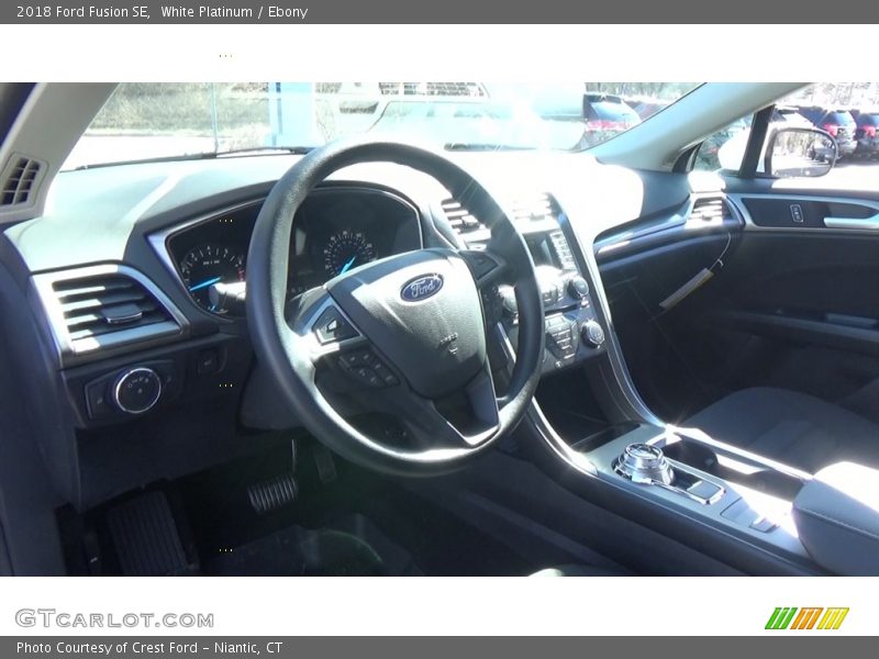 White Platinum / Ebony 2018 Ford Fusion SE