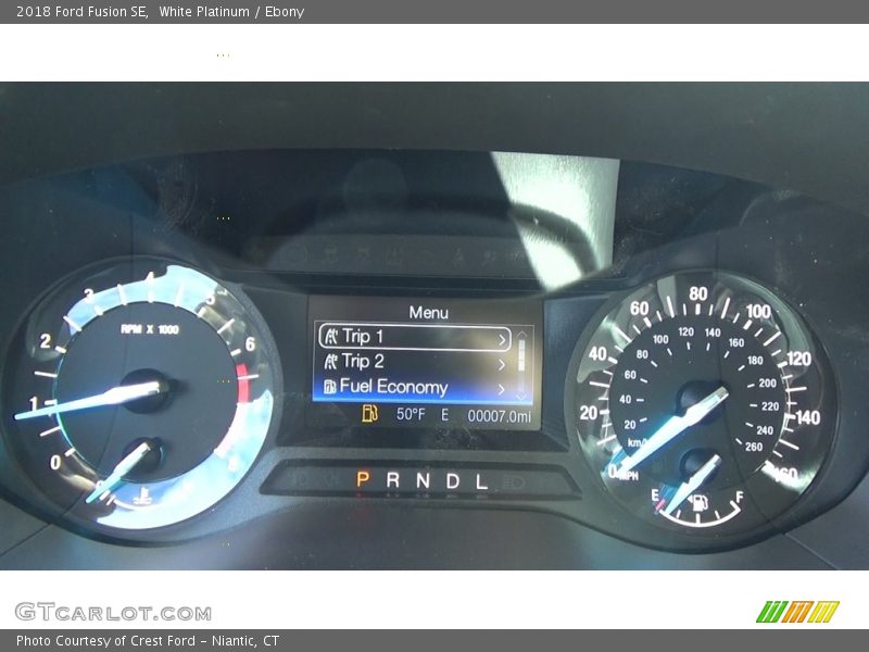 White Platinum / Ebony 2018 Ford Fusion SE