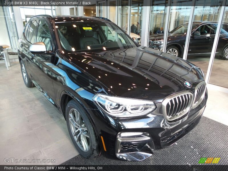 Black Sapphire Metallic / Black 2018 BMW X3 M40i