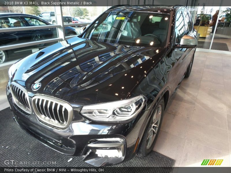 Black Sapphire Metallic / Black 2018 BMW X3 M40i