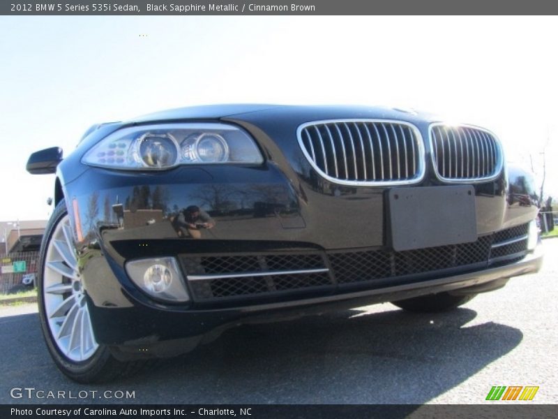 Black Sapphire Metallic / Cinnamon Brown 2012 BMW 5 Series 535i Sedan