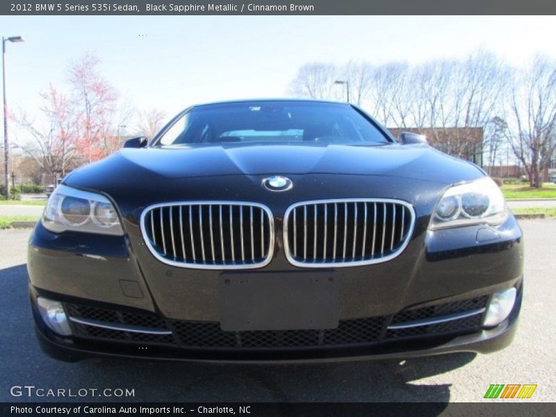 Black Sapphire Metallic / Cinnamon Brown 2012 BMW 5 Series 535i Sedan