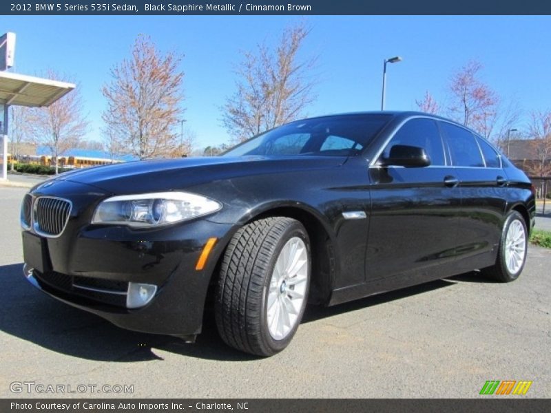 Black Sapphire Metallic / Cinnamon Brown 2012 BMW 5 Series 535i Sedan