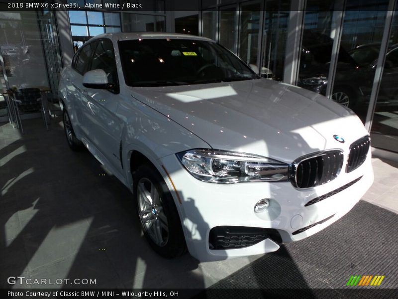 Alpine White / Black 2018 BMW X6 xDrive35i