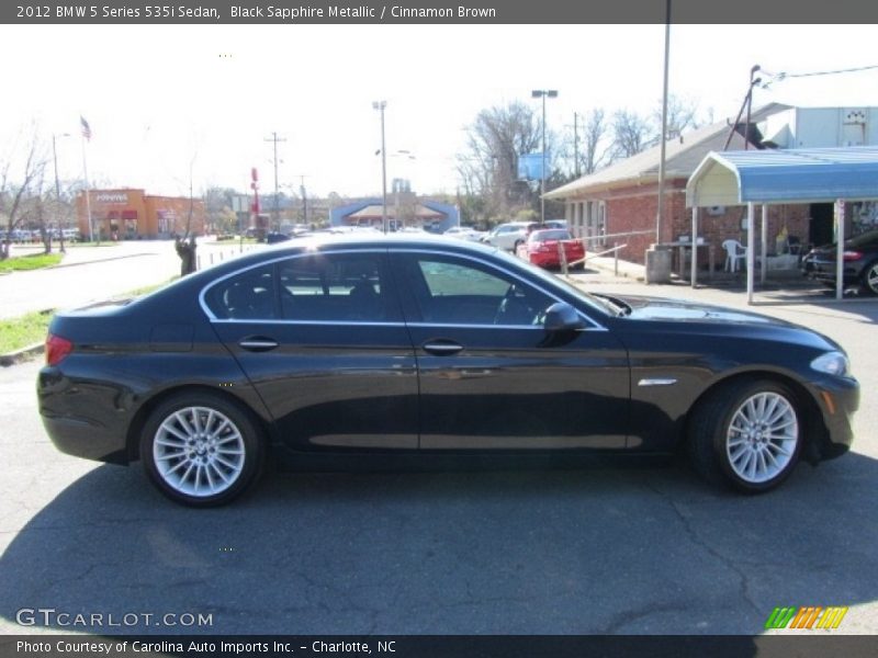 Black Sapphire Metallic / Cinnamon Brown 2012 BMW 5 Series 535i Sedan
