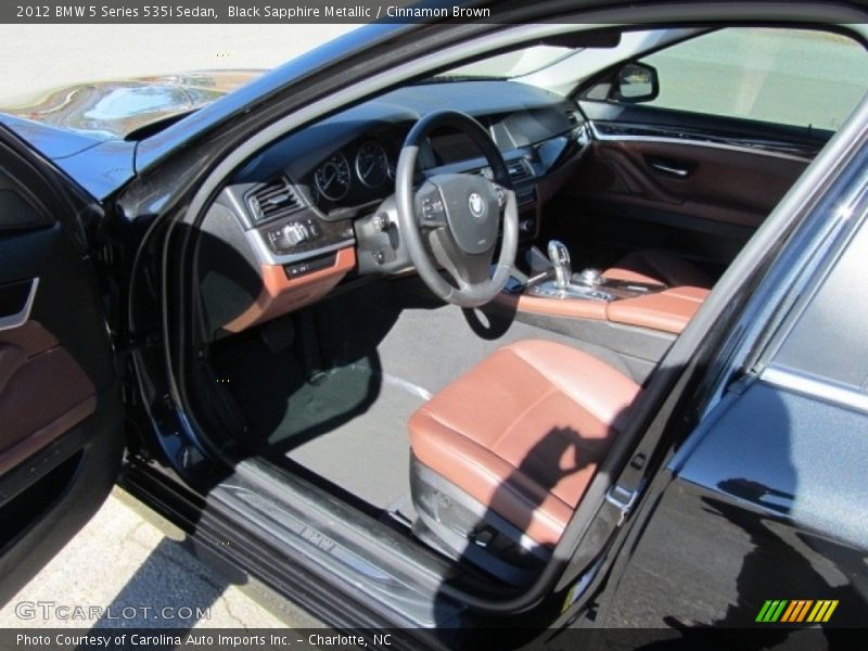 Black Sapphire Metallic / Cinnamon Brown 2012 BMW 5 Series 535i Sedan