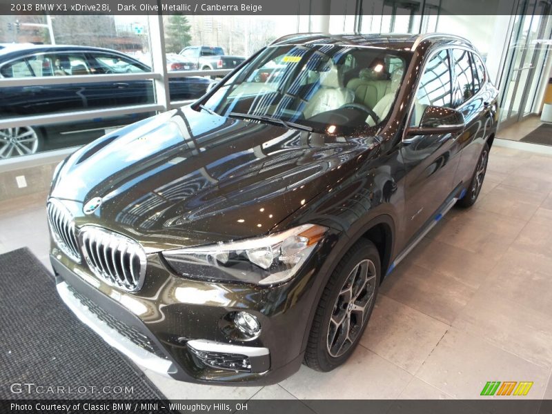 Dark Olive Metallic / Canberra Beige 2018 BMW X1 xDrive28i