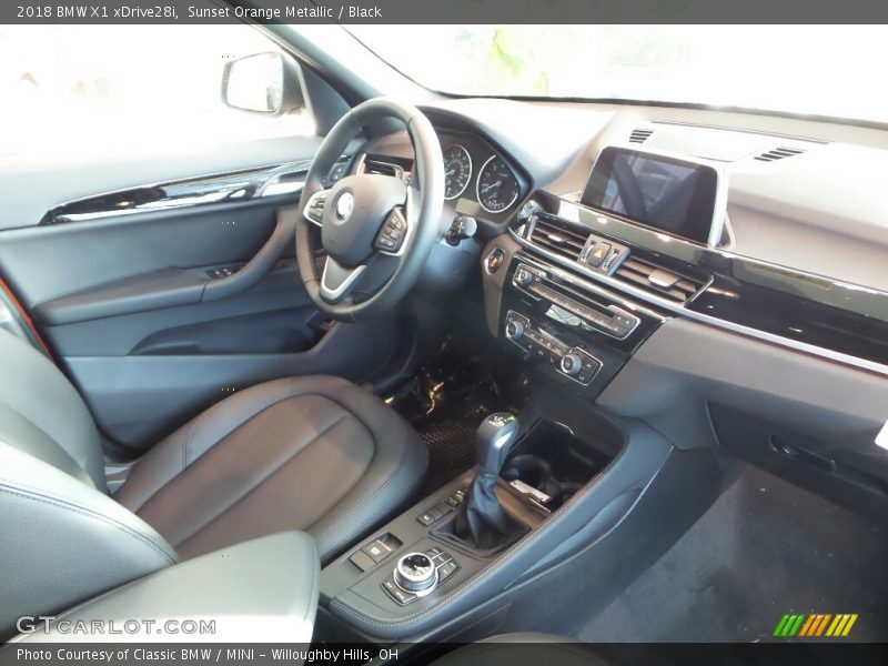 Sunset Orange Metallic / Black 2018 BMW X1 xDrive28i