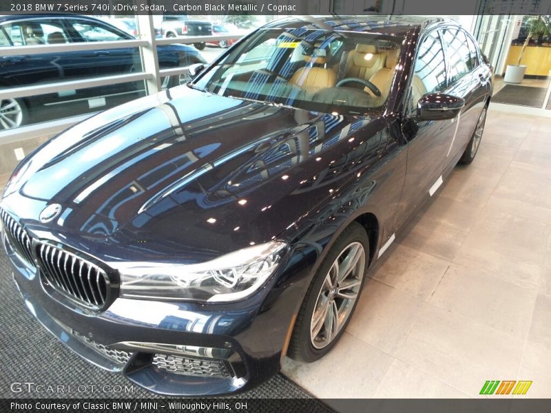 Carbon Black Metallic / Cognac 2018 BMW 7 Series 740i xDrive Sedan