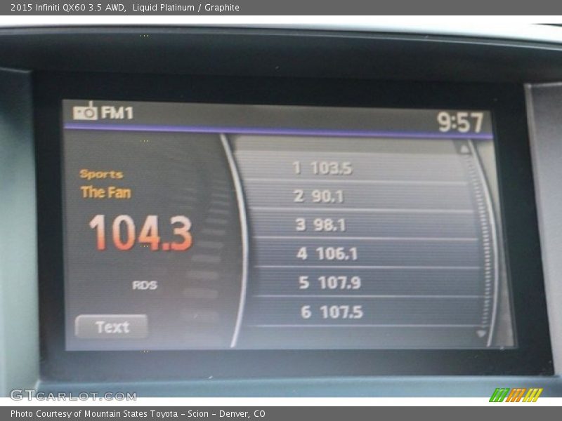 Liquid Platinum / Graphite 2015 Infiniti QX60 3.5 AWD