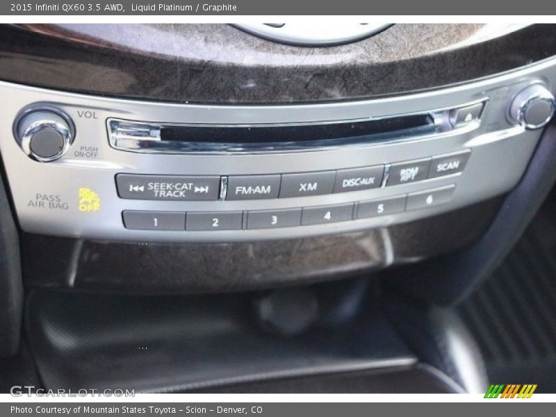 Liquid Platinum / Graphite 2015 Infiniti QX60 3.5 AWD