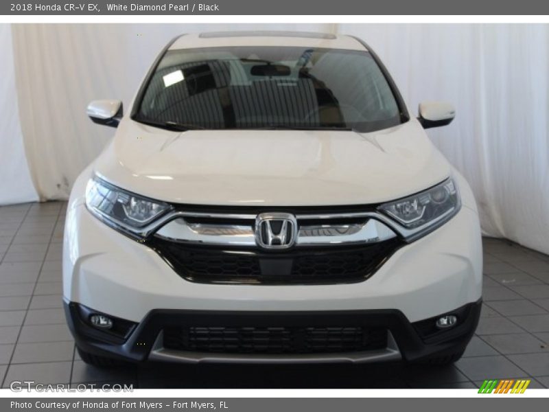 White Diamond Pearl / Black 2018 Honda CR-V EX