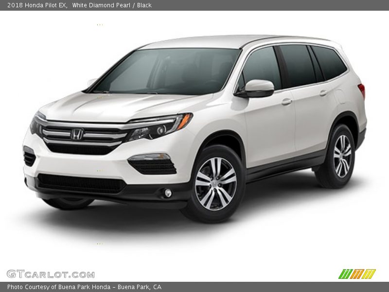 White Diamond Pearl / Black 2018 Honda Pilot EX