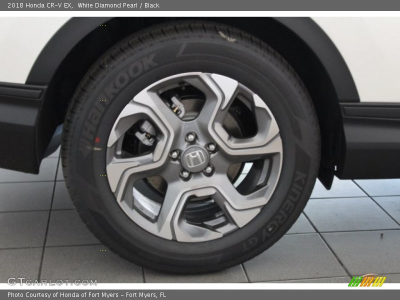 White Diamond Pearl / Black 2018 Honda CR-V EX