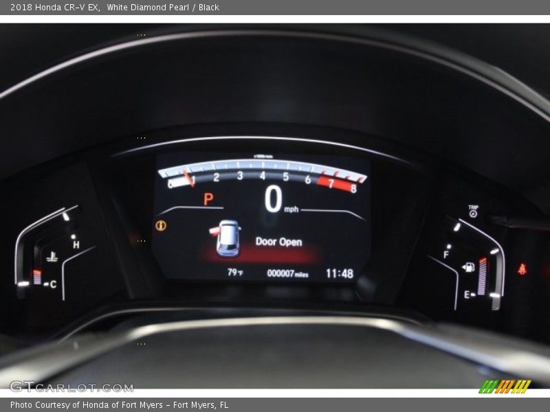 White Diamond Pearl / Black 2018 Honda CR-V EX