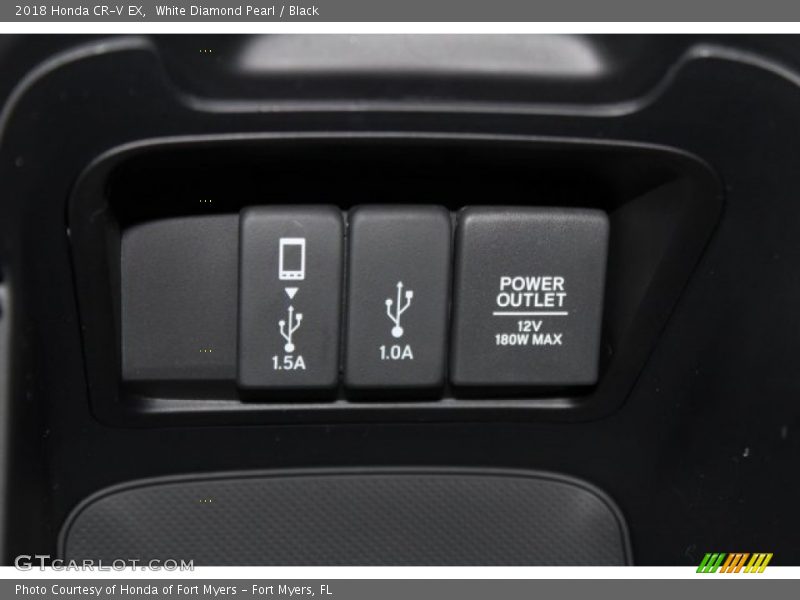 White Diamond Pearl / Black 2018 Honda CR-V EX