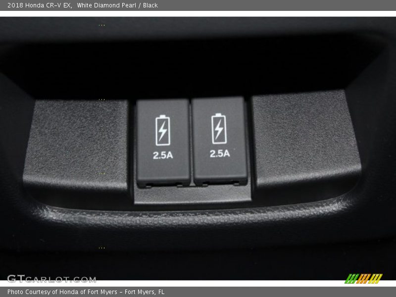 White Diamond Pearl / Black 2018 Honda CR-V EX