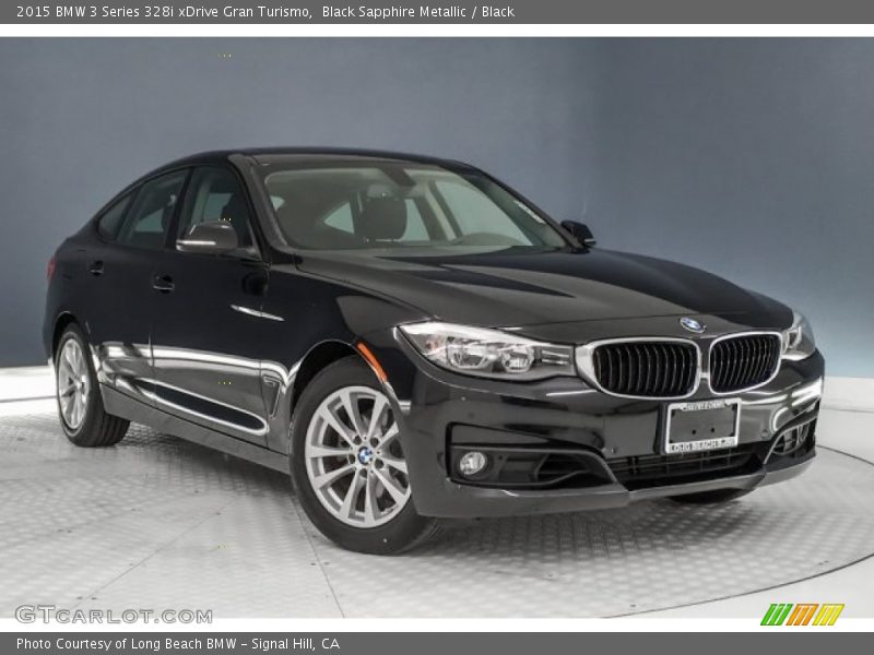 Black Sapphire Metallic / Black 2015 BMW 3 Series 328i xDrive Gran Turismo