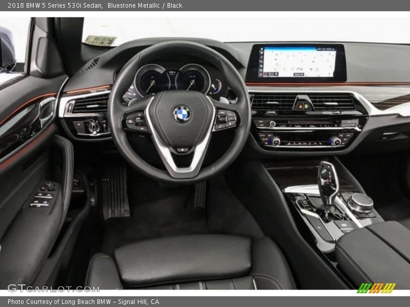 Bluestone Metallic / Black 2018 BMW 5 Series 530i Sedan