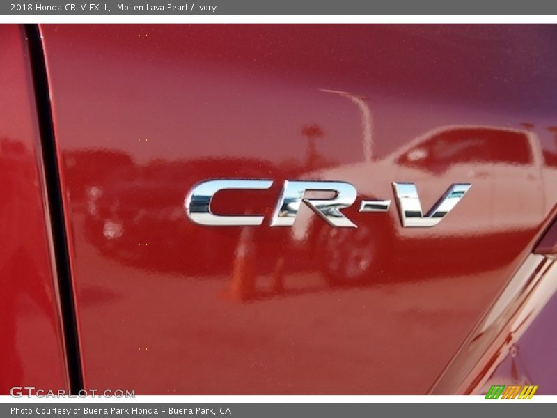 Molten Lava Pearl / Ivory 2018 Honda CR-V EX-L