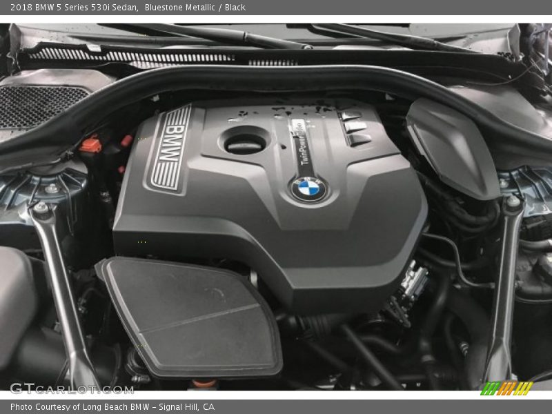 Bluestone Metallic / Black 2018 BMW 5 Series 530i Sedan