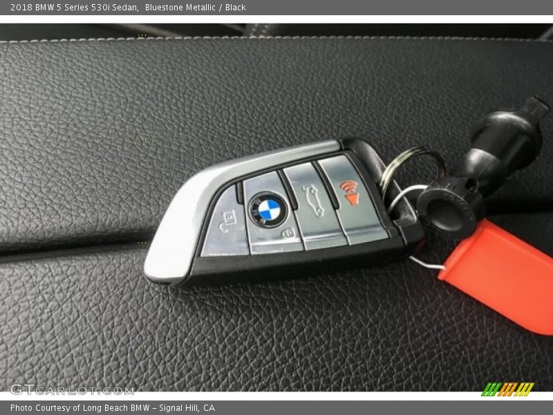 Bluestone Metallic / Black 2018 BMW 5 Series 530i Sedan