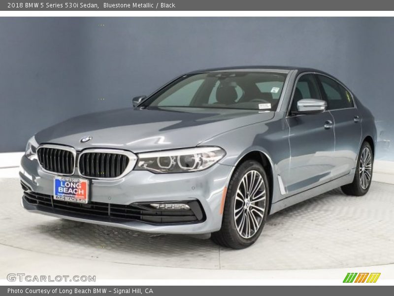 Bluestone Metallic / Black 2018 BMW 5 Series 530i Sedan