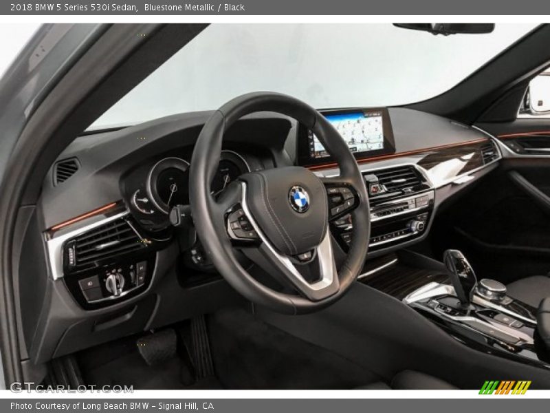 Bluestone Metallic / Black 2018 BMW 5 Series 530i Sedan