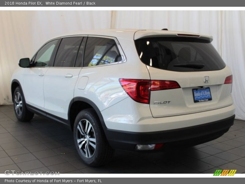 White Diamond Pearl / Black 2018 Honda Pilot EX