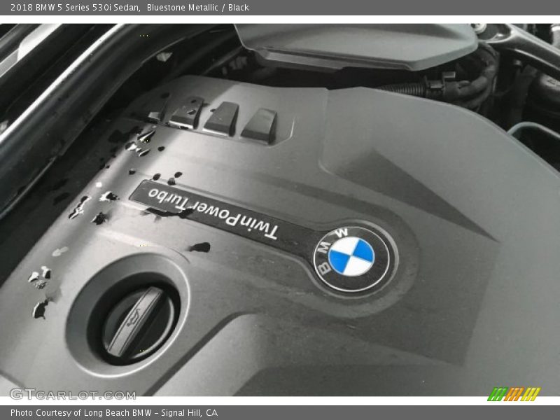 Bluestone Metallic / Black 2018 BMW 5 Series 530i Sedan