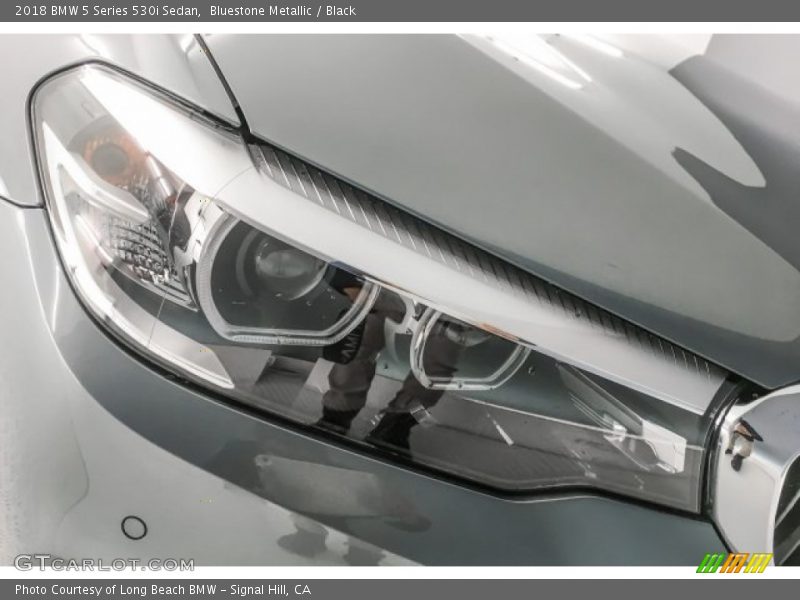 Bluestone Metallic / Black 2018 BMW 5 Series 530i Sedan