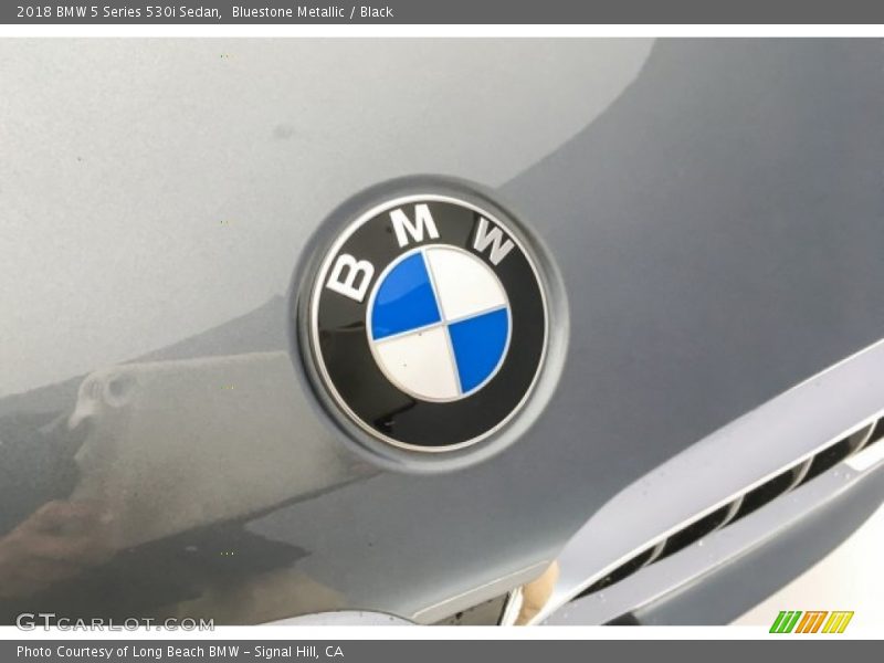 Bluestone Metallic / Black 2018 BMW 5 Series 530i Sedan