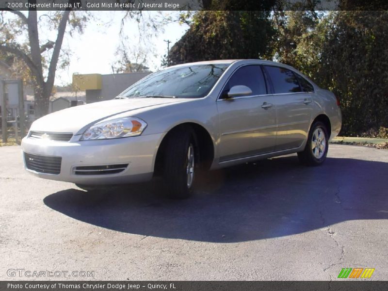 Gold Mist Metallic / Neutral Beige 2008 Chevrolet Impala LT