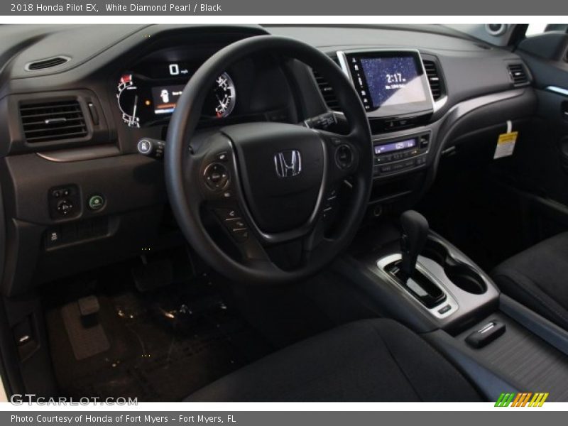 White Diamond Pearl / Black 2018 Honda Pilot EX