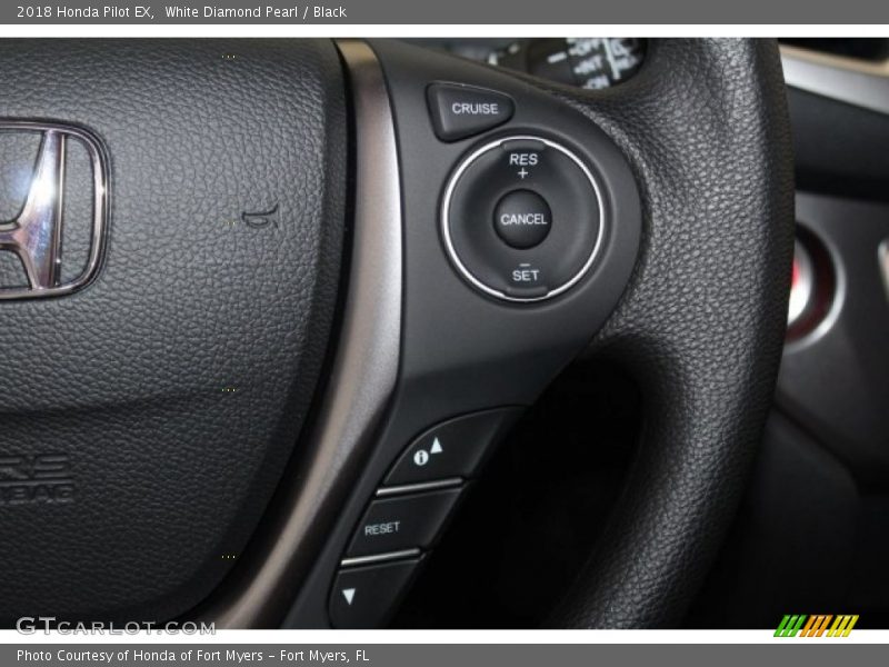 White Diamond Pearl / Black 2018 Honda Pilot EX