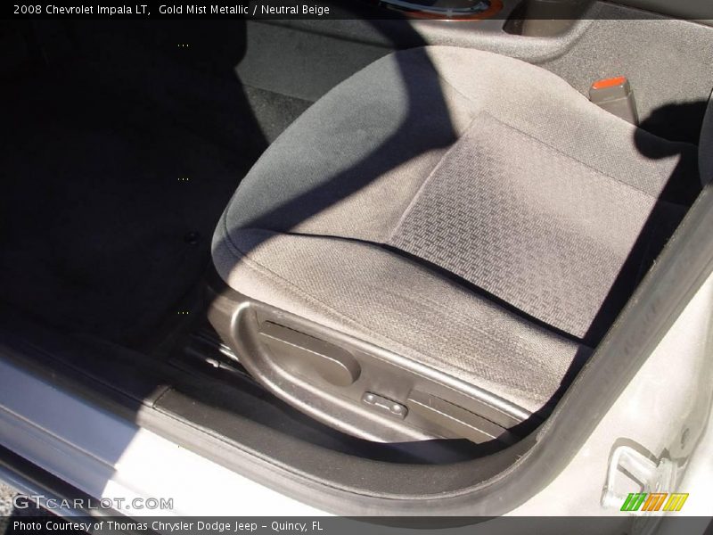Gold Mist Metallic / Neutral Beige 2008 Chevrolet Impala LT