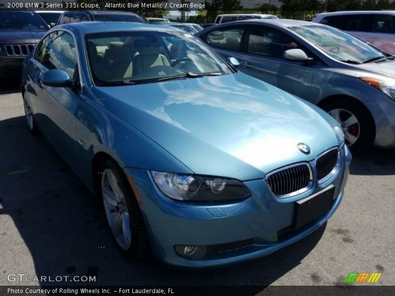 Atlantic Blue Metallic / Cream Beige 2008 BMW 3 Series 335i Coupe