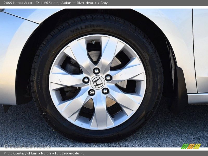 Alabaster Silver Metallic / Gray 2009 Honda Accord EX-L V6 Sedan