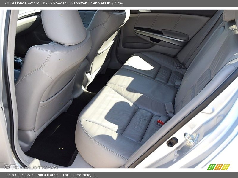Alabaster Silver Metallic / Gray 2009 Honda Accord EX-L V6 Sedan
