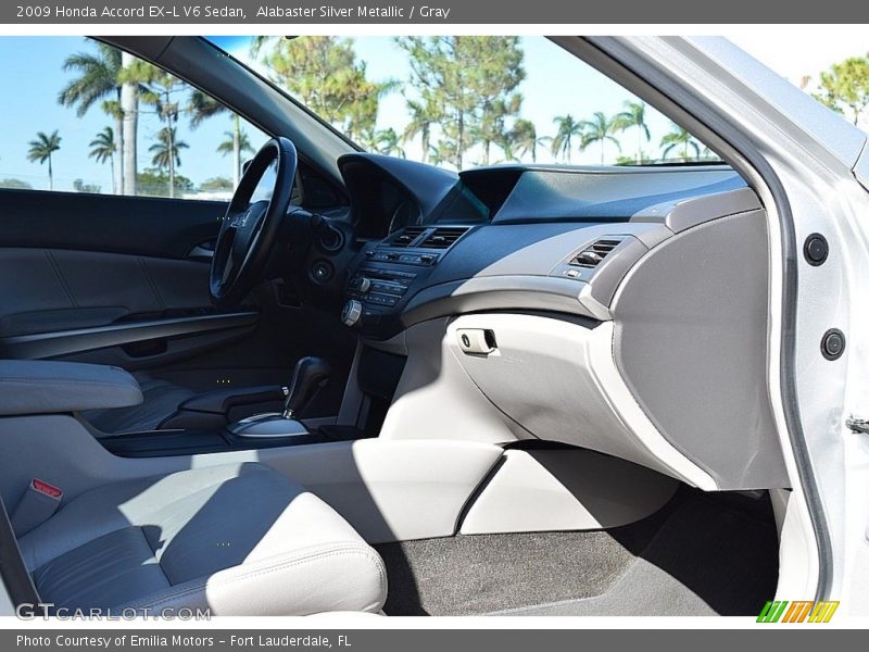 Alabaster Silver Metallic / Gray 2009 Honda Accord EX-L V6 Sedan
