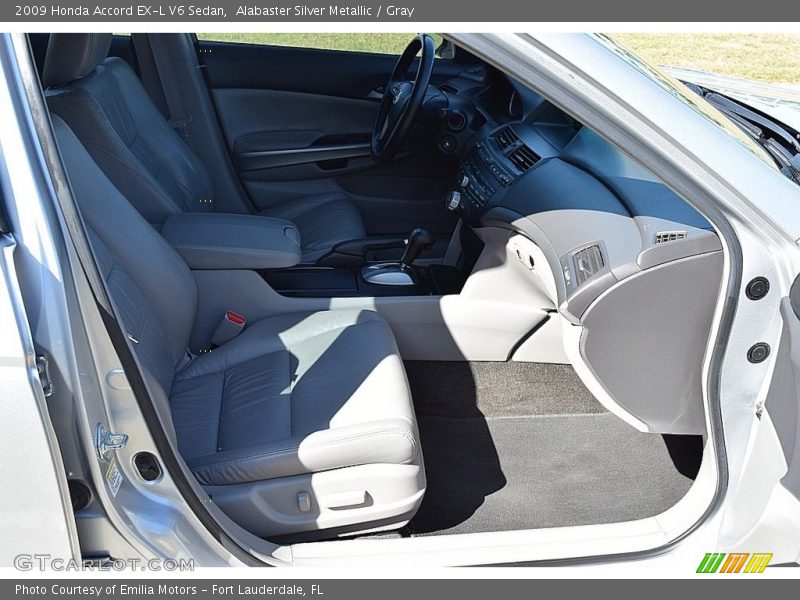 Alabaster Silver Metallic / Gray 2009 Honda Accord EX-L V6 Sedan