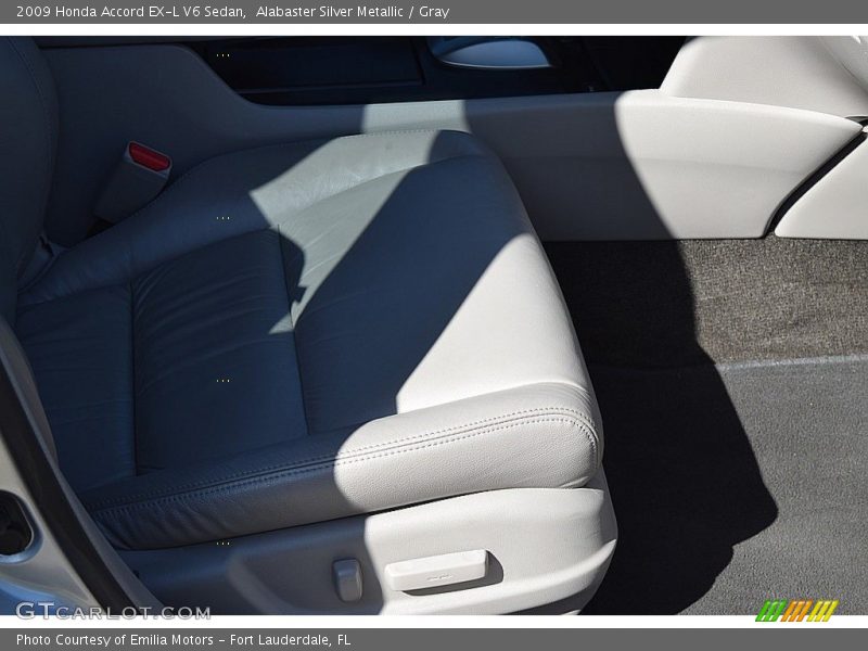 Alabaster Silver Metallic / Gray 2009 Honda Accord EX-L V6 Sedan