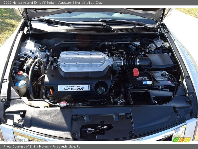 Alabaster Silver Metallic / Gray 2009 Honda Accord EX-L V6 Sedan